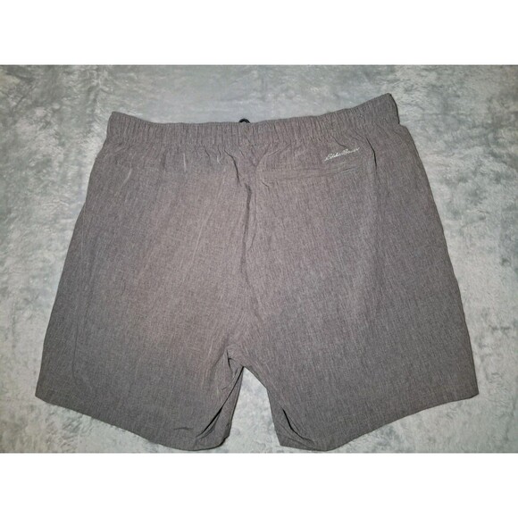 Eddie Bauer Shorts Tech Woven Pull On Mens 2X Gray Drawstring Comfy - Picture 8 of 9